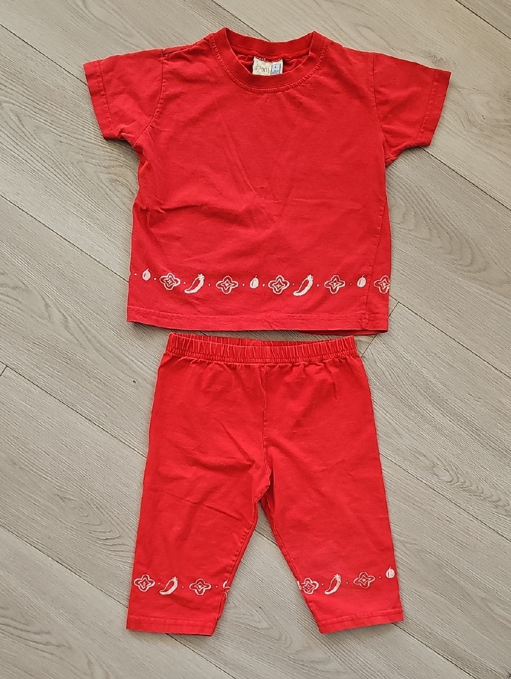 Vintage Chilli Peppers Matching Summer Set , Size 4 years *Read Condition